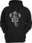 Ormanın Kralları Serisi Fil Kral Basklı Kalın Kapüşonlu Sweatshirt Hoodie 1
