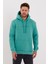 Erkek Slim Fit Baskılı Kapüşonlu Sweatshirt 5