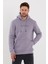 Erkek Slim Fit Baskılı Kapüşonlu Sweatshirt 5