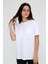 Oversize (bol ve geniş kesim) Beyaz T-Shirt. Bisiklet Yaka, Basic, Salaş Model 2