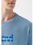 Erkek Mavi Logo Baskılı Mavi Tişört 0610943-70731 5