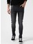 Slim Fit Gri Denim Pantolon 2