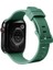 Apple Watch Seri 7 Çizgili Esnek Silikon Kordon 41mm KRD-23 Yeşil 1