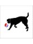 Top Oynayan Köpek Folyo Sticker 130 cm Uzunluk 1