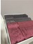 4 Parça Best Hamam Seti, Banyo Havlu Takımı-Ditsy Mürdüm Antrasit 1