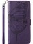 Iphone 14 Pro Max (Dark Purple) Için Kabartmalı Kelebek Deri Telefon Kasası 1