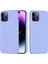 Iphone 14 Pro Max (Mor) Için Düz Renkli Silikon Telefon Kılıfı 1