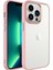 Apple iPhone 14 Pro Max Kılıf Ekran ve Kamera Çıkıntılı Kenarları Renkli Şeffaf Kapak 1