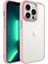 iPhone 14 Pro Kılıf Ekran ve Kamera Çıkıntılı Kenarları Renkli Şeffaf Kapak 1