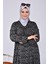 Kadın Büyük Beden Yakası Fırfırlı Tesettür Anne Elbisesi Yakma Yapmaz Terletmez 3