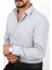 Slim Fit Açık Gri Renk Erkek Gömlek 5