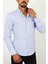 Slim Fit Yaprak Desenli Beyaz Renk Erkek Gömlek 2