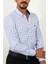 Slim Fit Yaprak Desenli Beyaz Renk Erkek Gömlek 3