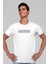 Karede Sevgi Beyaz Kısa Kollu Ön ve Arka Baskılı Erkek T-Shirt 2
