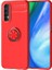 Realme 7 Kılıf Metal Yüzüklü Standlı Yumuşak Ravel Silikon Kapak 1