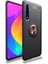Huawei P Smart Pro 2019 Kılıf Metal Yüzüklü Standlı Yumuşak Ravel Silikon Kapak 1