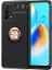 Oppo A74 4g Kılıf Metal Yüzüklü Standlı Yumuşak Ravel Silikon Kapak 1