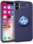 Apple iPhone Xs Max 6.5 Kılıf Metal Yüzüklü Standlı Yumuşak Ravel Silikon Kapak 1