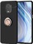 Xiaomi Redmi Note 9s Kılıf Metal Yüzüklü Standlı Yumuşak Ravel Silikon Kapak 1