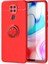 Xiaomi Redmi Note 9 Kılıf Metal Yüzüklü Standlı Yumuşak Ravel Silikon Kapak 1
