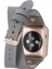 Apple Watch Uyumlu Deri Kordon 42-44-45MM Slim Double Tour Rg Rst9 Gri 1