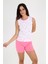 Kalp Desenli, Pembe Şortlu, Kolsuz Pijama Takımı 1
