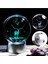 Geyik Temalı Işıklı 3D LED Işıklı Cam Küre ve Papatya Kolye 4