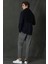 Vıana Erkek Basic Gömlek Comfort Slim Fit Lacivert 5