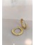 Gümüş 8 mm Ince Taşlı Bayan Halka Küpe NZ14R6 2