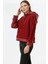 Miflon Kombinli Kapüşonlu Triko Kazak - Bordo 1