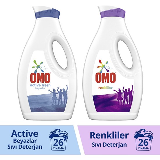 Omo Sıvı Deterjan Active Fresh 1690 Ml + Color 1690 Ml Fiyatı