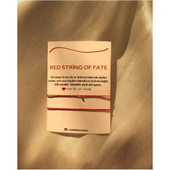Zuhal Red String Of Fate Çift Bileklikleri Fiyatı