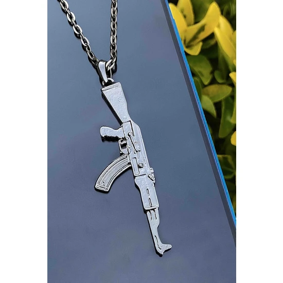 Trend Collection Siyah Füme Pubg Keleş Ak-47 Kolye