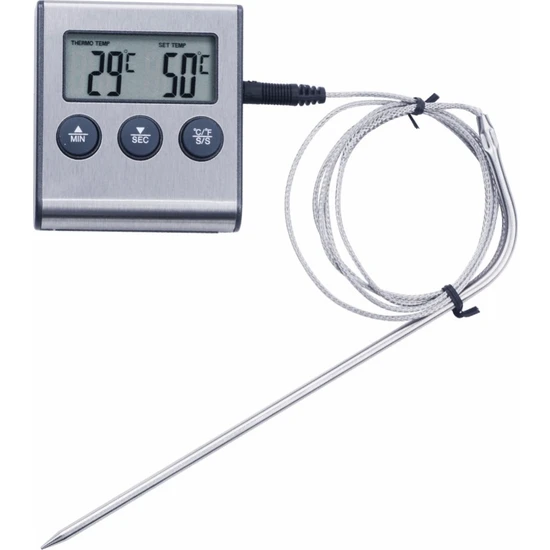Faween Sıcaklık Zaman Alarmlı Dijital Gıda Mutfak Termometresi FW-40220