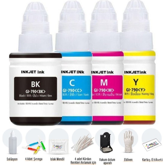 inkjet Canon Pixma G1411 G2411 G3411 G3410 4 Renk Mürekkep Fiyatı