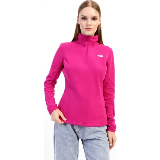 The North Face W Resolve Fleece 1/4 Zıp - Eu Kadın Polar Pembe NF0A4SVX1461