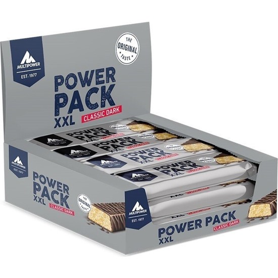 Multipower Power Pack XXL Classic Dark 60 Gr Bar 12 Adet Almanya Menşeli Yüksek Protein İçeriği