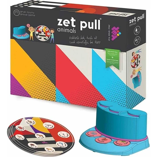 Zet Zeka Zet Pull Anımals Eğlenceli, Zeka, Akıl, Mantık ve Strateji Oyunu 3 Yaş ve Üzeri