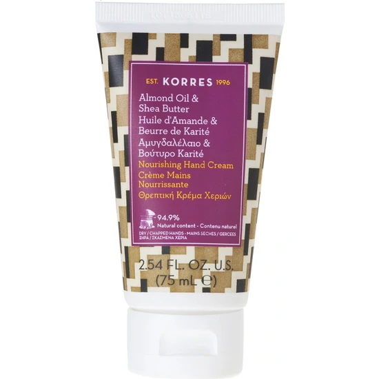 Korres  Nourishing Hand Cream With Organic Almond Oil & Shea Butter 75ML