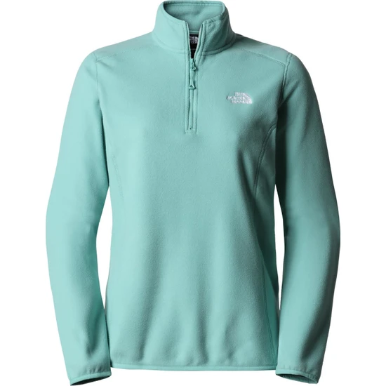 The North Face 100 Glacier 1/4 Zip Kadın Turkuaz Polar Sweatshirt