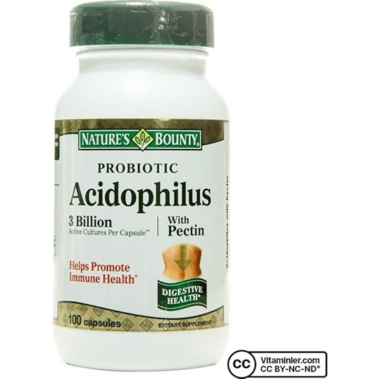 Nature's Bounty Probiotic Acidophilus With Pectin 100 Kapsül Fiyatı