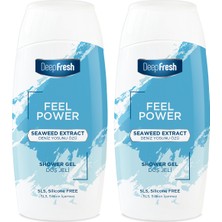 Deep Fresh Feel Power Duş Jeli Deniz Yosunu Özü 400 ml 2 Adet