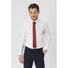 Gambocci erkek Beyaz Slim Fit Klasik Gömlek