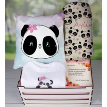 eJOYA Ahşap Sandıkta Kişiye Özel Zıbın Yastık Ve Battaniye Bebek  Seti 109619