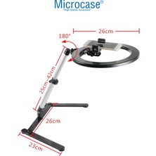 Microcase Işıklı Ürün Çekim Standı 25 cm LED Halka Işık + 42 cm Tripod - AL3056