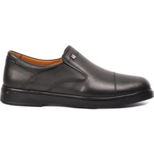 Umaro 326 Siyah Hakiki Deri Erkek Günlük Ayakkabı