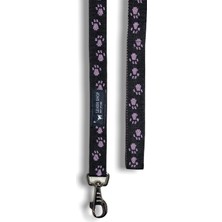 Leash Shop Köpek Tasma Takımı Siyah-Lila M Beden  30-45 cm