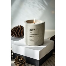 Ersu Store  Dekoratif Beton Saksı Içinde Vanilya ve Marshmallow Kokulu Vegan Doğal Terapi Mum