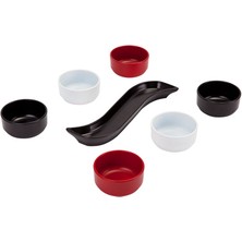 Royaleks 7 Parça Kahvaltı Seti Sosluk Iftariyelik Çerezlik Kırılmaz Melamin Çap 7 cm