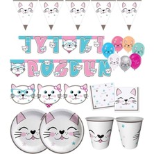 Çıtı Pıtı Store Mıss Catt Kedi Temalı Doğum Günü Seti 8 Kişilik